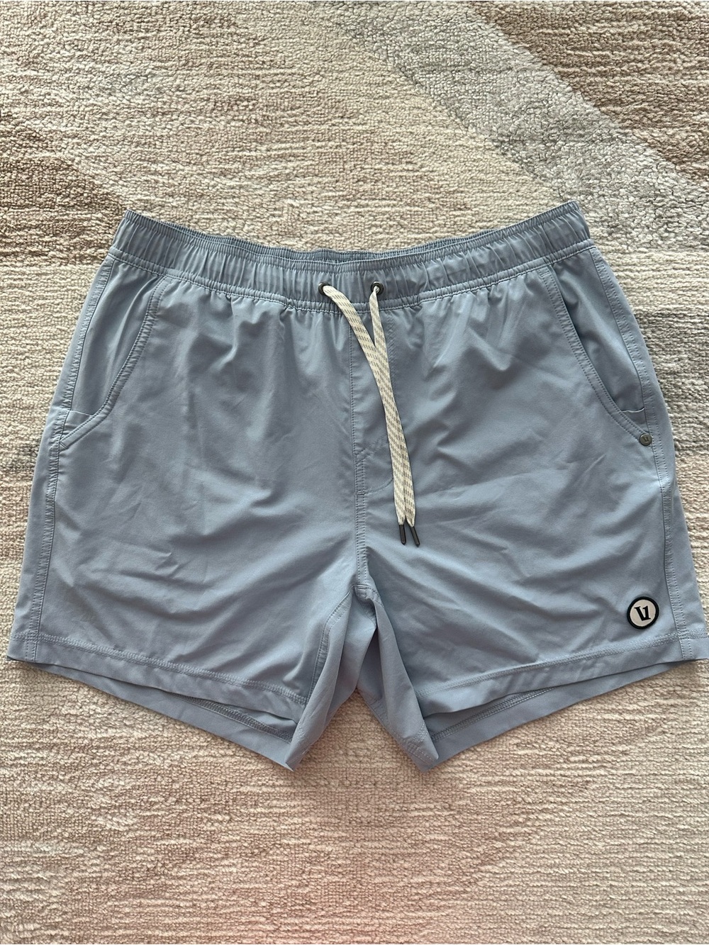Vuori Men's Kore Shorts in Light Blue Lined 5” Inseam